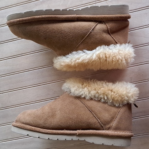 Cabela's Aquatred By Goodyear Short Ankle Winter Cozy Ugg Boots 5 Wide Leather - Picture 5 of 11